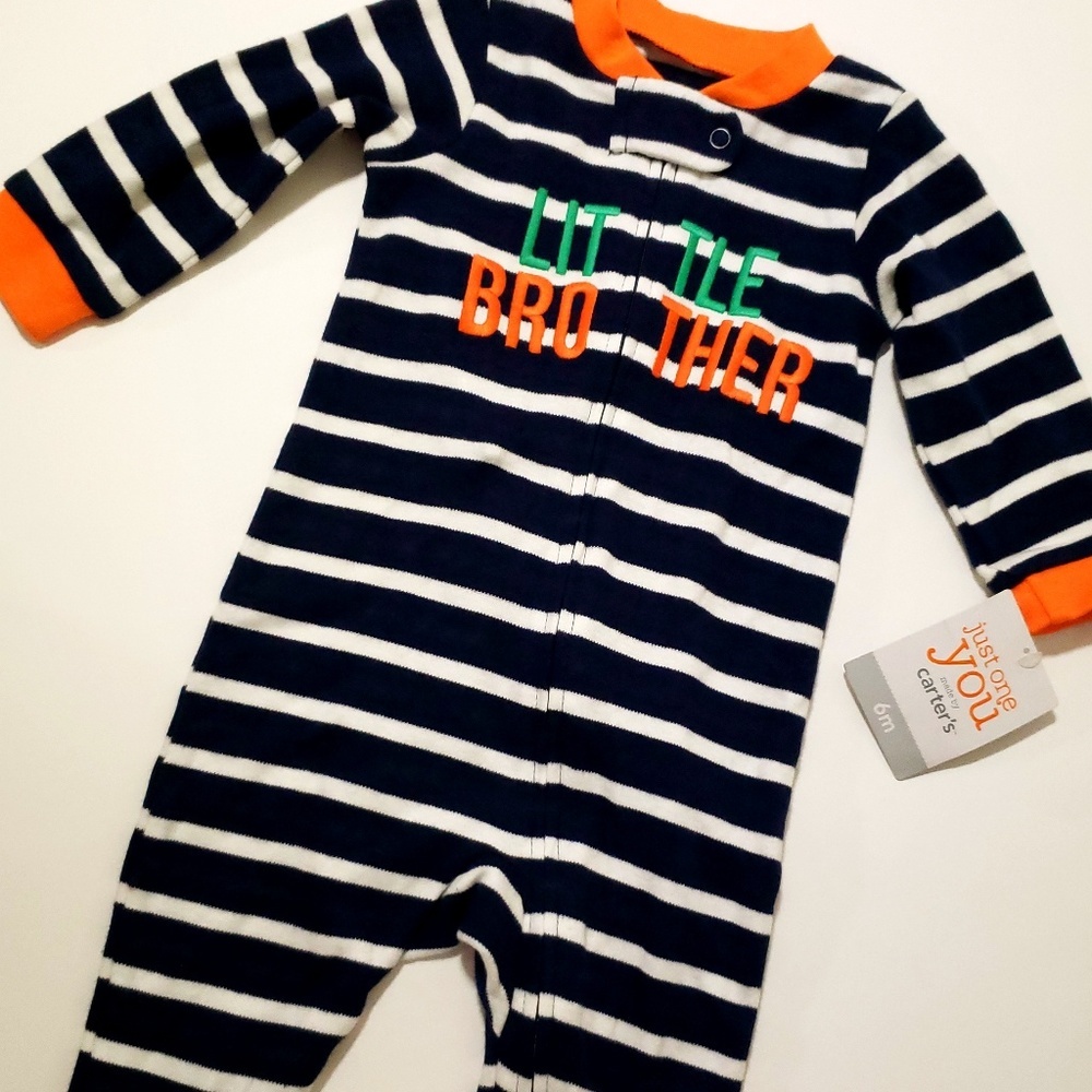 "Little Brother" NWT Striped bodysuit.